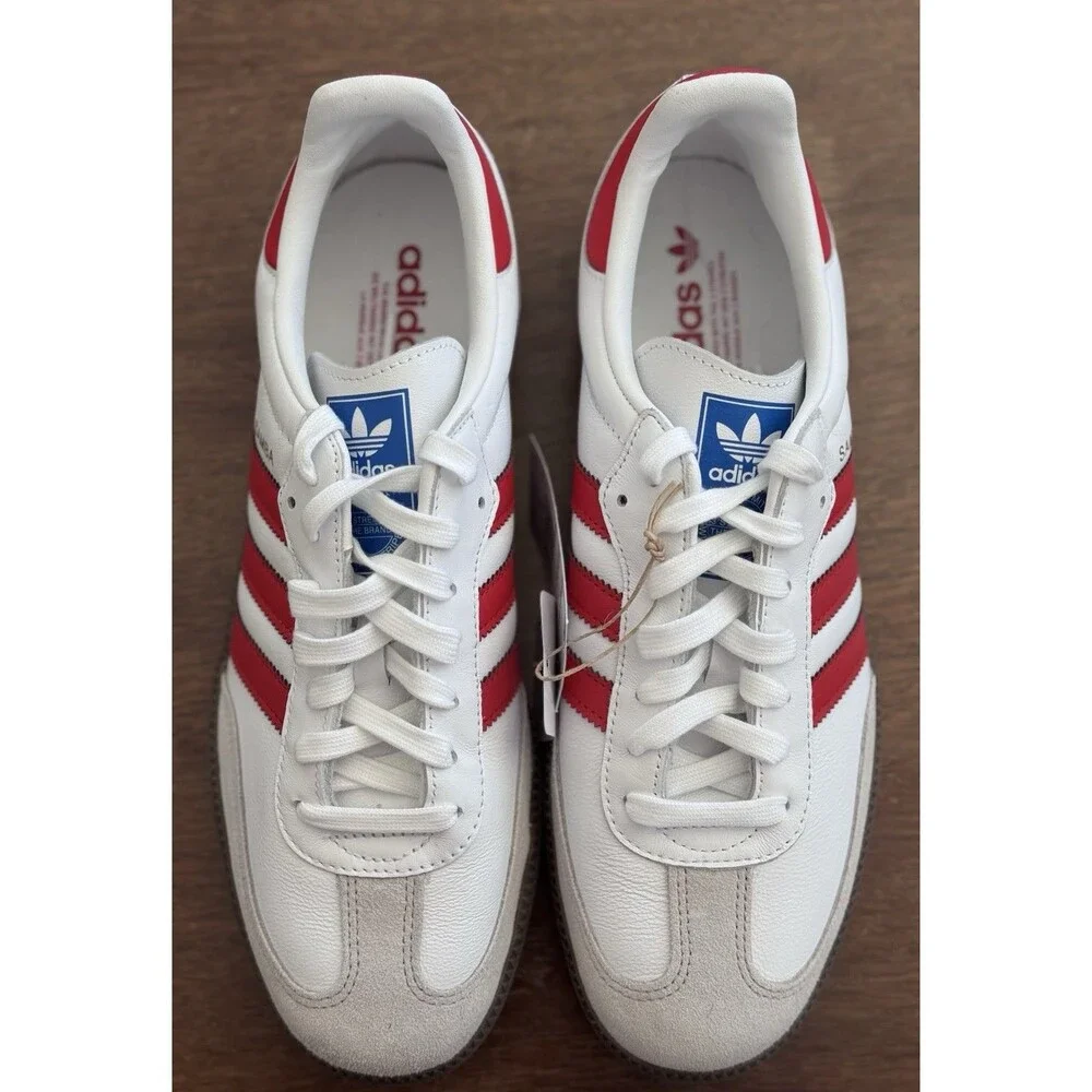 men’s size 13 adidas Samba OG Cloud White Better Scarlet Gum IG1025 NWOB